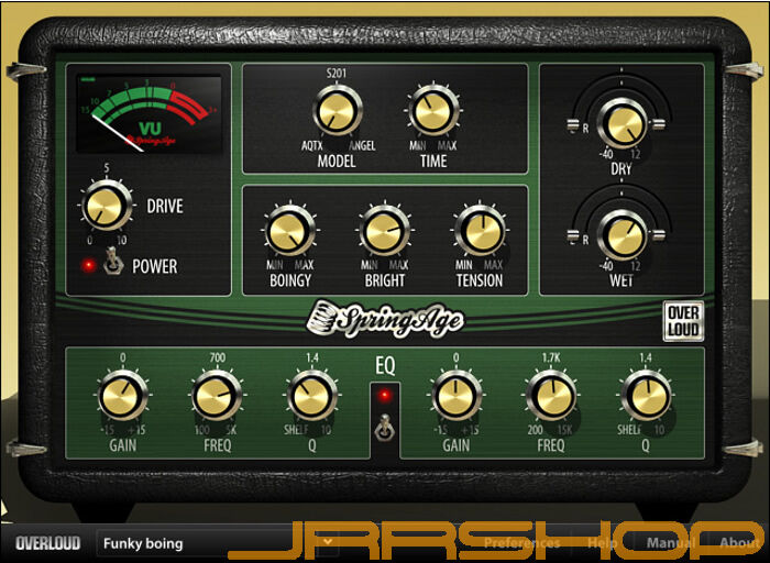 Overloud SpringAge v1.5.6 WIN 弹簧混响 混音后期录音效果器混响插件