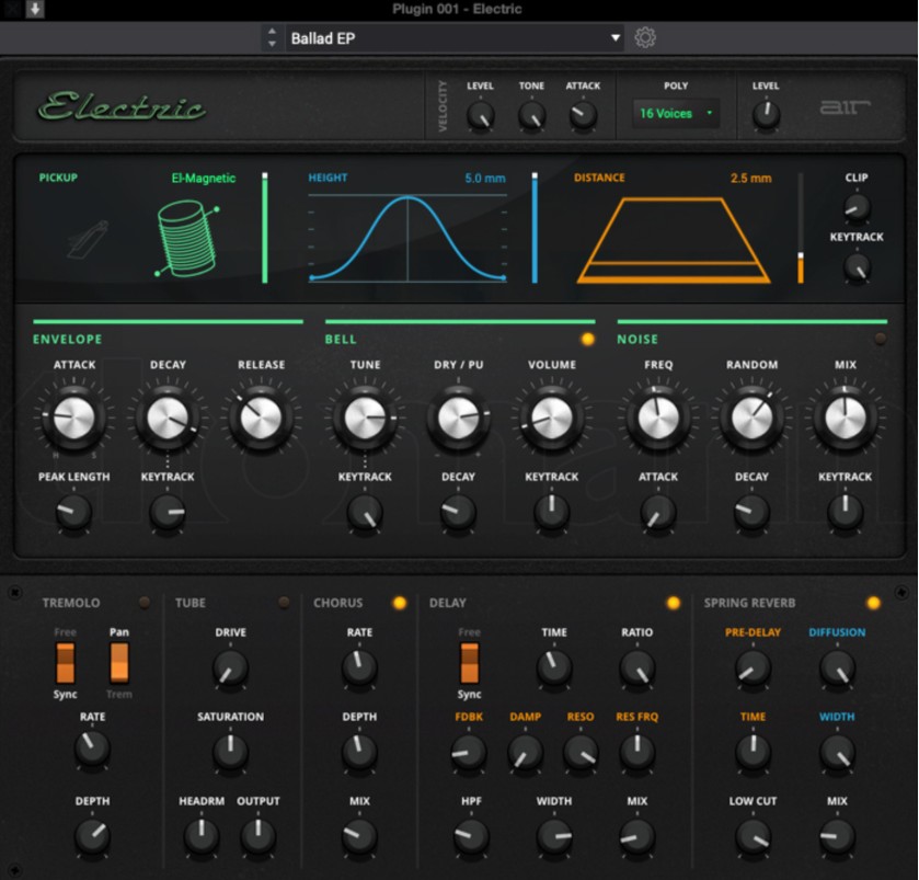[传奇电钢琴音色库] AIR Music Technology Electric v1.2.1.14 电钢琴音色库 [WiN]