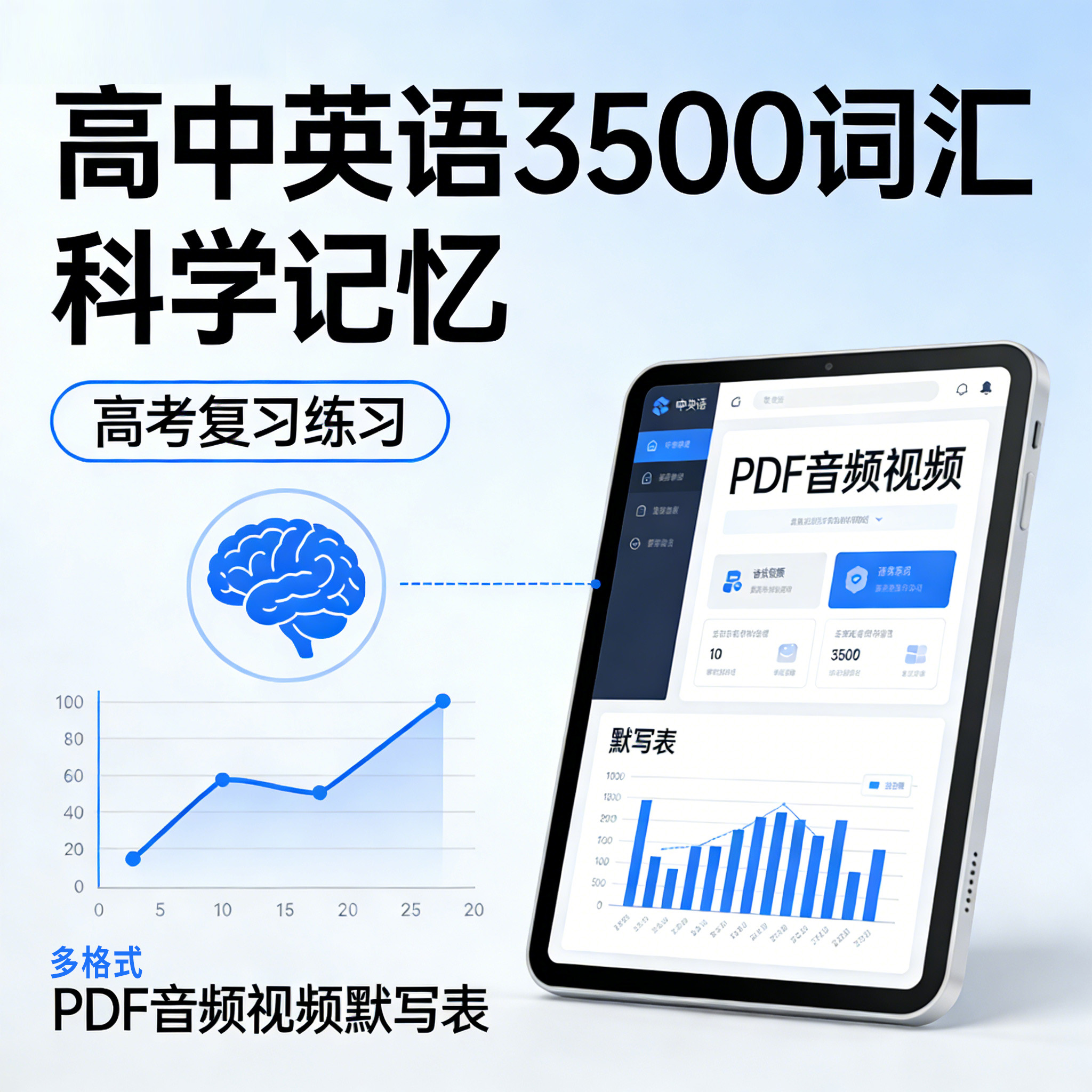 高中英语3500词汇科学记忆高考复习练习+PDF音频视频默写表