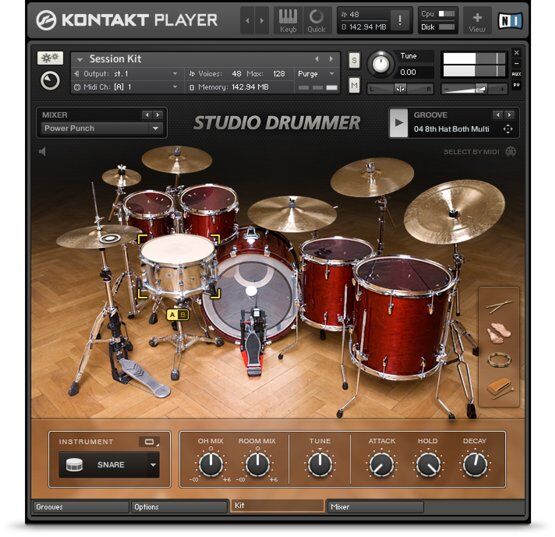 鼓音源Studio Drummer Library  录音室鼓手Kontakt鼓音源康泰克鼓音源[WIN/MAC 5.30G]
