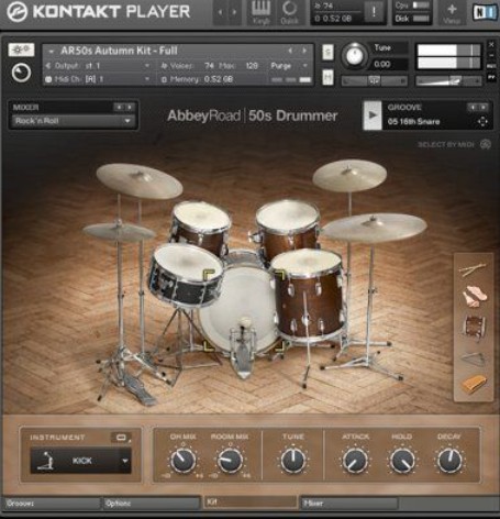 Abbey Road 50s Drummer_ 50年代鼓声音源库Kontakt鼓音源康泰克音源WIN MAC [8G]