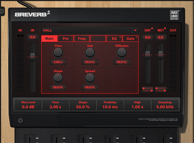 混响效果器 – Overloud BREVERB 2 for Win/Mac 雅致混响混音效果器