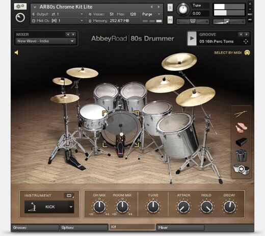 Kontakt鼓音源音色Abbey Road 80s Drummer80年代鼓声库康泰克音色[WIN/MAC 8GB]