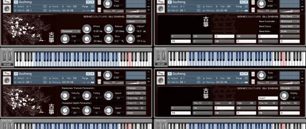 【中国风古筝音源 】SonicCouture GuZheng v2.0 Kontakt