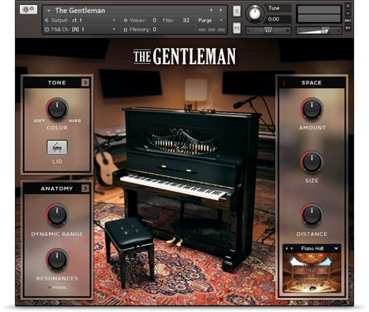 [Kontakt钢琴音色]Native Instruments The Gentleman Library 复古绅士老钢琴WIN/MAC