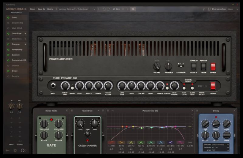 吉他效果器Mercuriall Audio – AMPBOX v1.5.0 吉他放大器吉他箱模插件 WIN