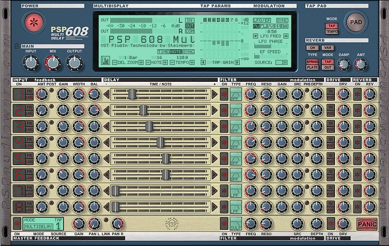 多功能延迟效果器PSPaudioware PSP 608 MultiDelay V1.61全面延迟效果 [WIN/MAC]