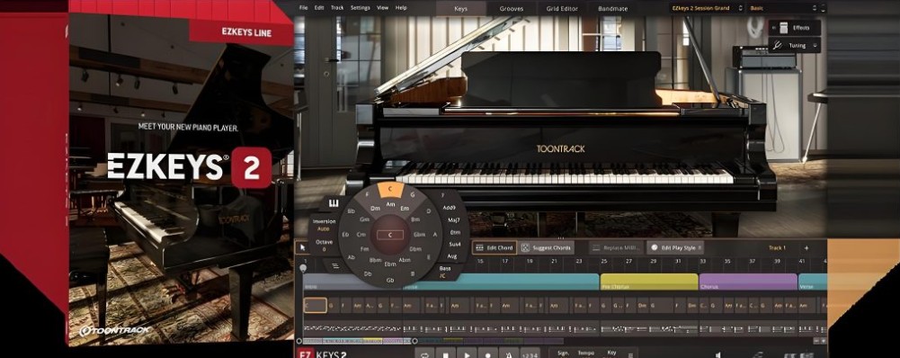 EZKeys钢琴音源全家桶Toontrack EZkeys v2.1.4-V.R+扩展音色+MIDI+安装方法 [WiN, MacOSX]