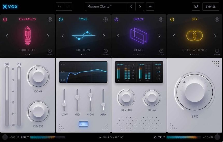 混音效果器套装Nuro Audio Xvox v1.1.1-TCD WIN人声混音插件