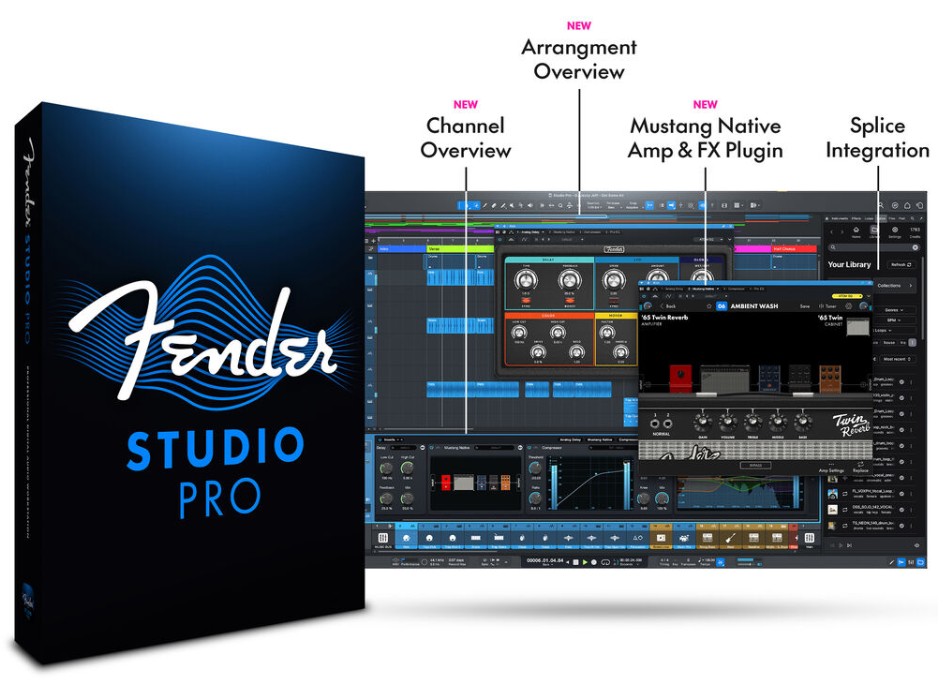 音乐制作宿主机架[Studio One 8] Fender Studio Pro 8 v8.0.1-R2R [WiN]
