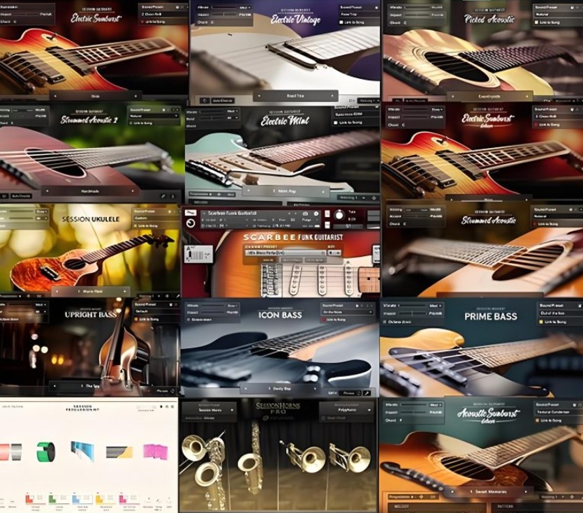 20套全家桶/Bassist自动伴奏扫弦电木吉他贝斯/Native Instruments Session Guitarist [KONTAKT]