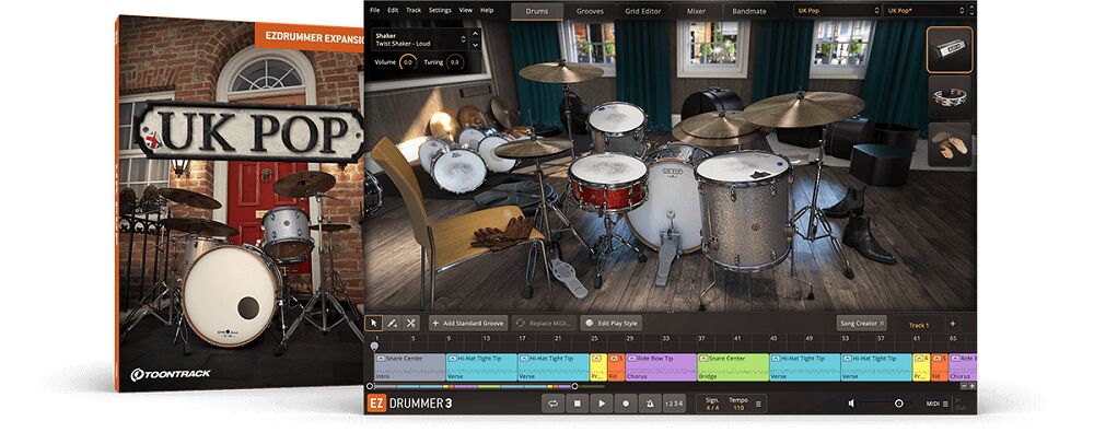 Toontrack – EZdrummer UK POP EZX 英国流行扩展包【Win.MAC】EZdrummer鼓音源