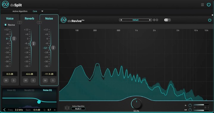 Accentize[智能分离人声混响噪声插件] Accentize DxSplit v1.0.0-R2R [WiN]人声修复效果插件dxSplit增加人声混响和噪声