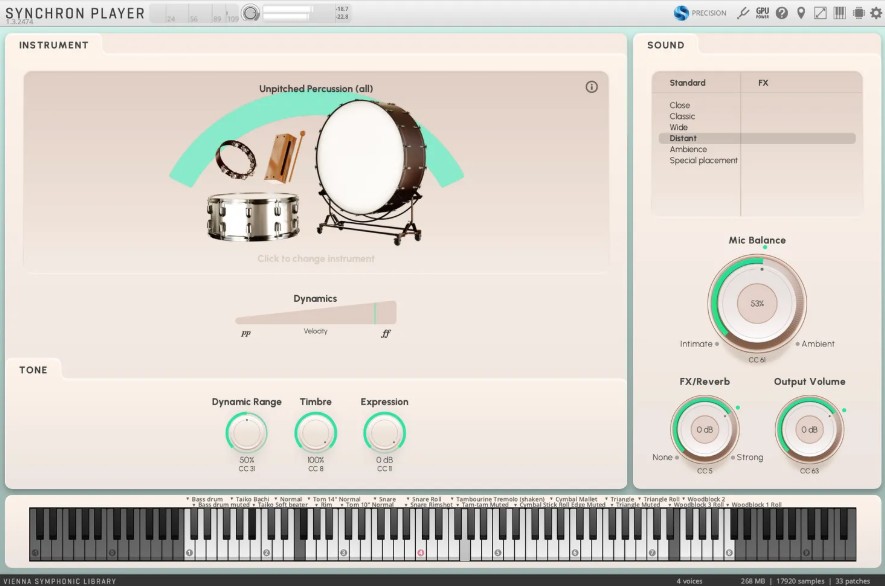 VSL维也纳 [打击乐器音色库] Vienna Symphonic Library Synchron Prime Percussion (VSL Synchron Player)