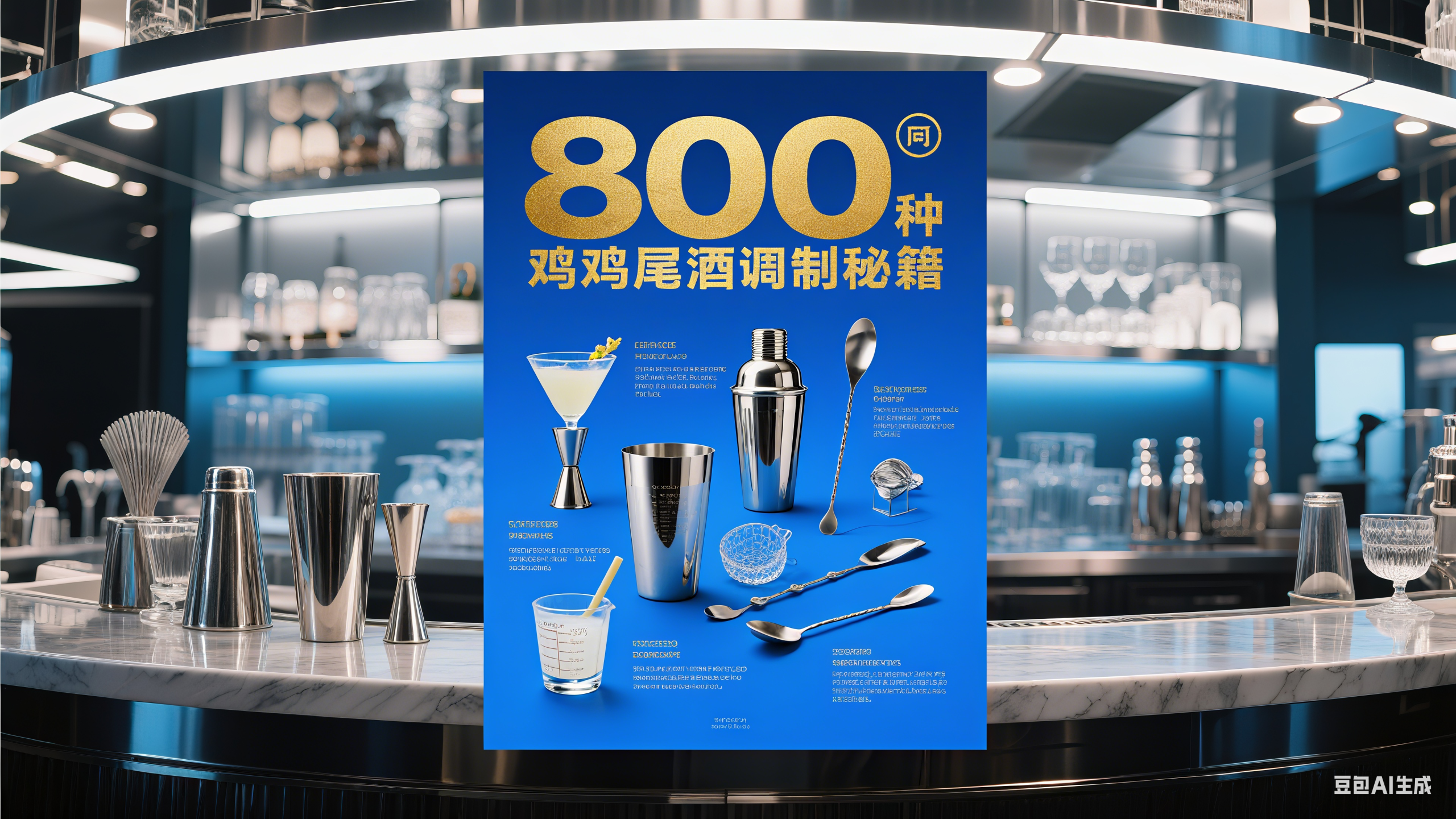 800种鸡尾酒的调制方法和用具鸡尾酒调制商用秘制秘籍教程