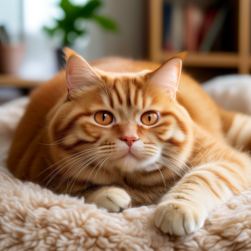一只可爱的橘猫，高清摄影