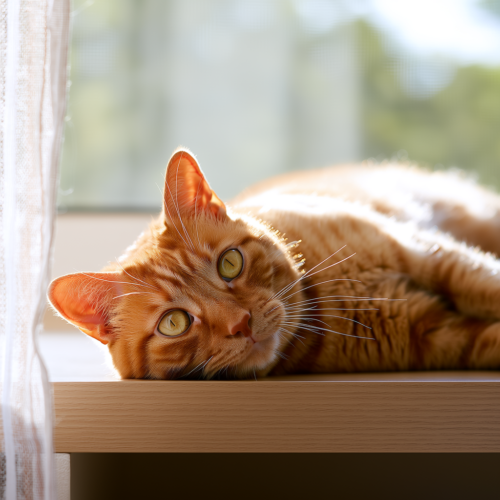 一只可爱的橘猫，高清摄影