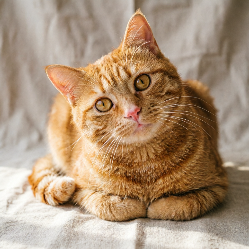 一只可爱的橘猫，高清摄影