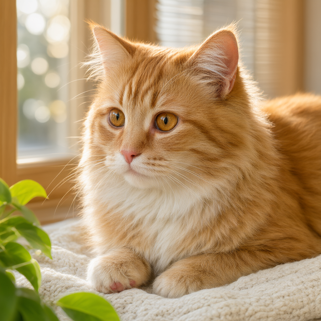 一只可爱的橘猫，高清摄影