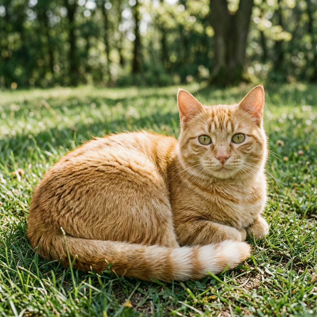 一只可爱的橘猫，高清摄影