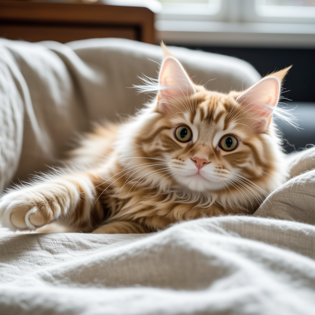 一只可爱的橘猫，高清摄影