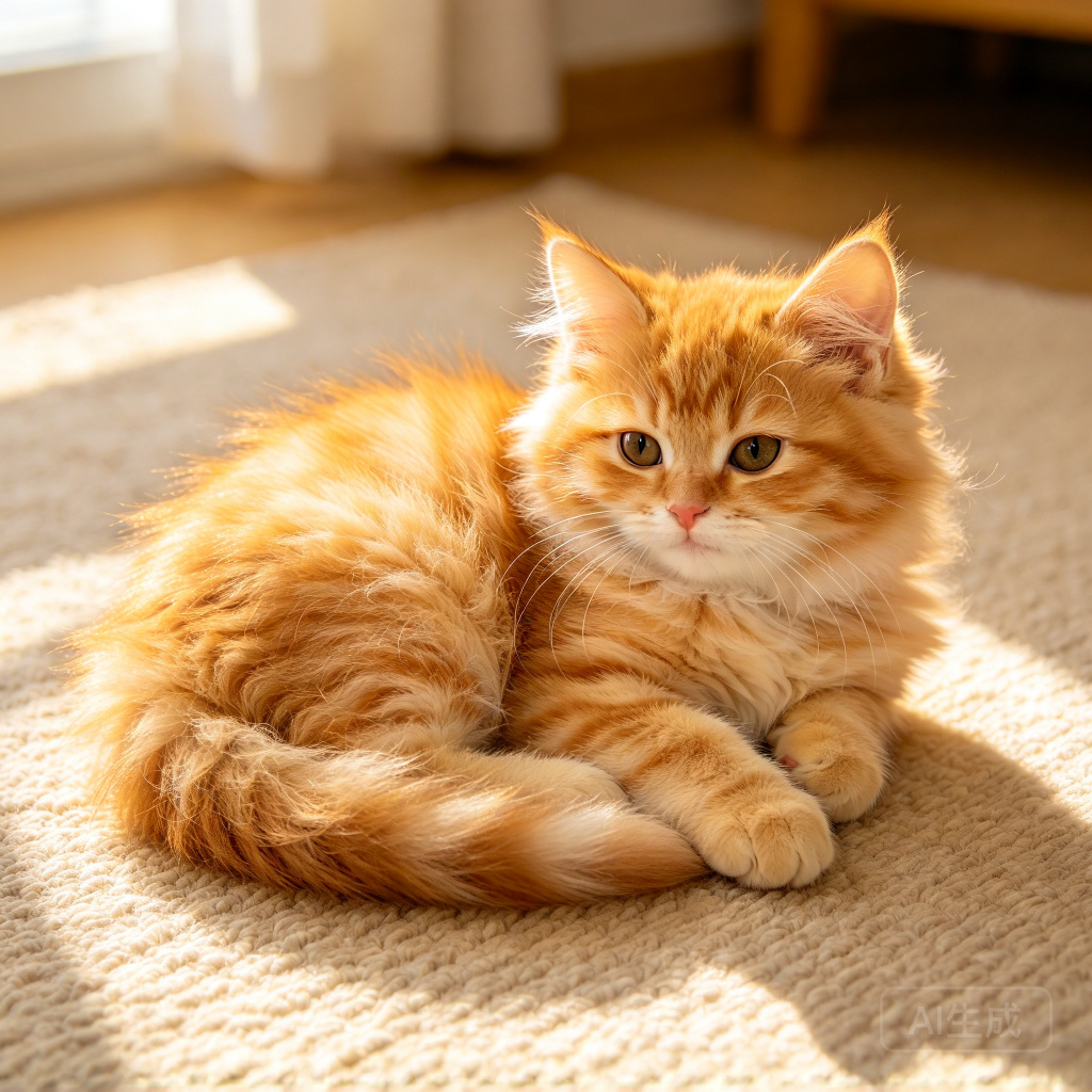 一只可爱的橘猫，高清摄影