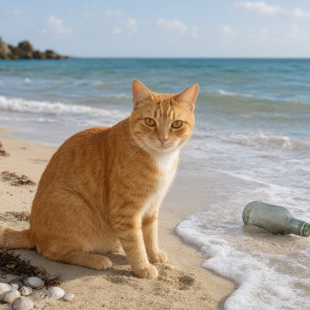 基于参考图画一只相同风格的橘猫，高清细腻