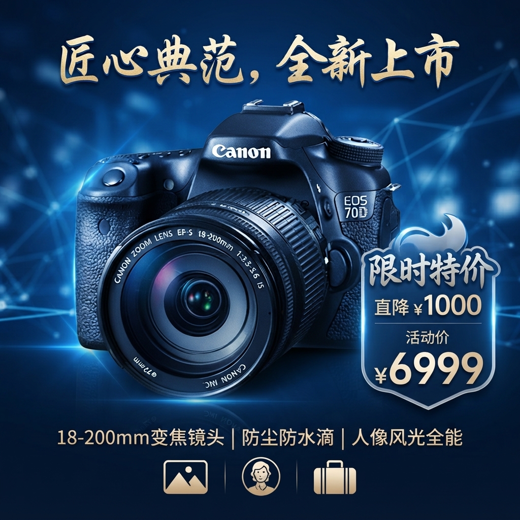 生成一张专业精美的电商商品营销海报，完整
