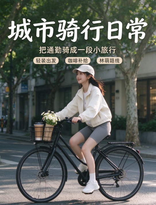 🚲城市慢骑才是解药不用赶目的地，沿着林荫道慢慢蹬风穿过树叶，
