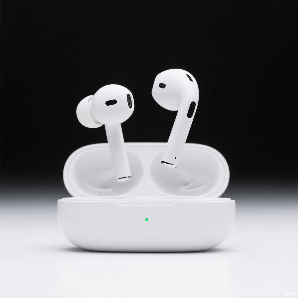 电商产品主图 无线耳机 白色背景 商业摄影